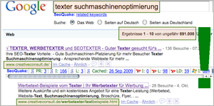 Homepage nach der Optimierung