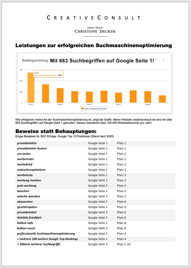 Seriöse Suchmaschinenoptimierung durch onpage-optimierten Content