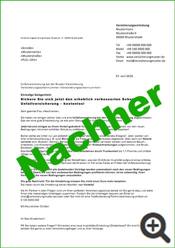 Nachher: Beispiel für Akquise-Anschreiben vom Texter